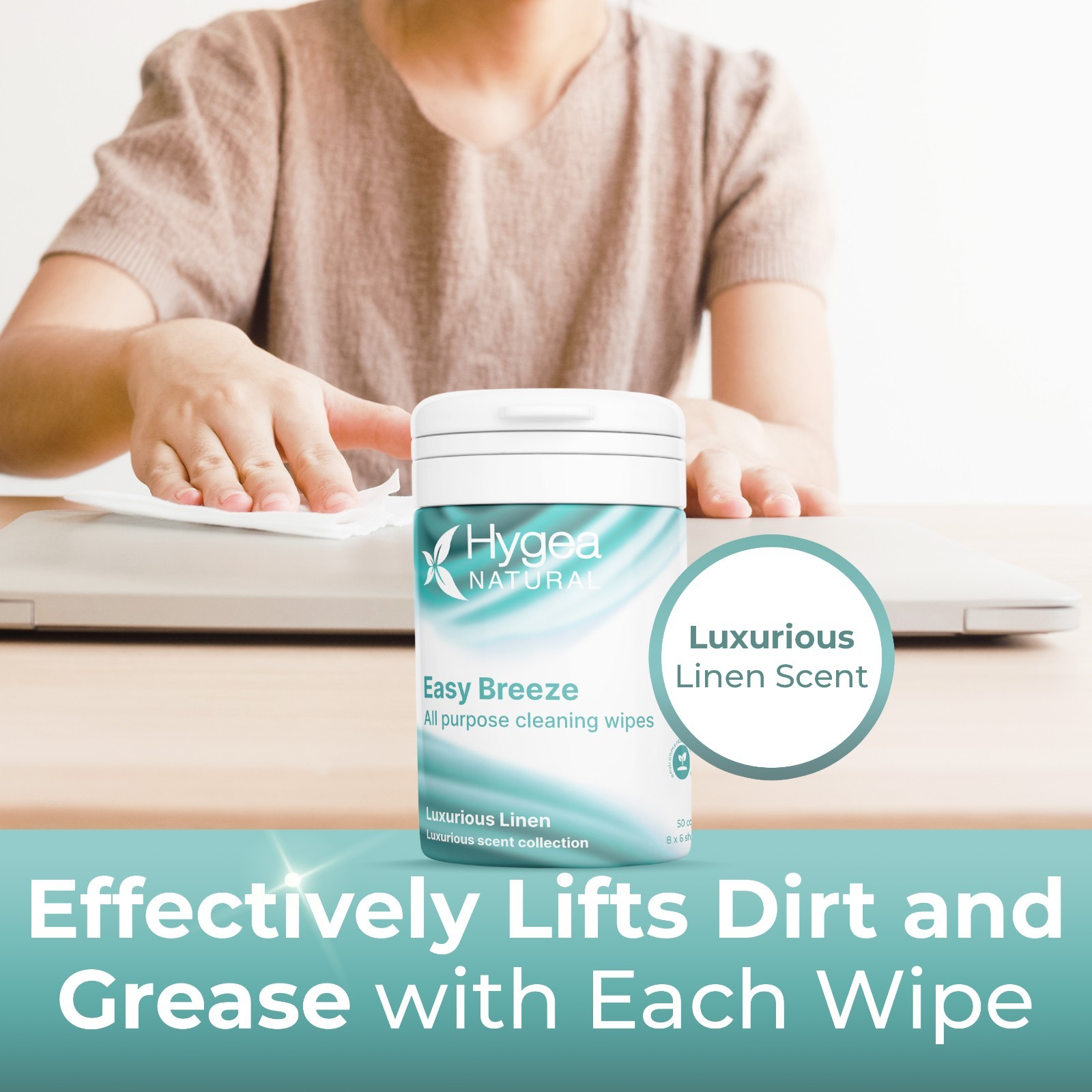 Easy Breeze Non-Toxic cleaning wipes, 50 count All purpose cleaning wipes