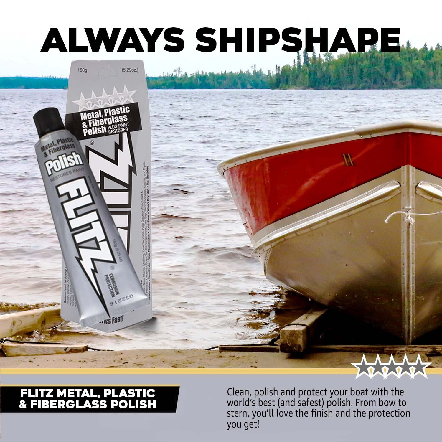Multi-Purpose Metal Polish Paste – 5.29Oz Tube of Usa-Made Chrome Polish – Works