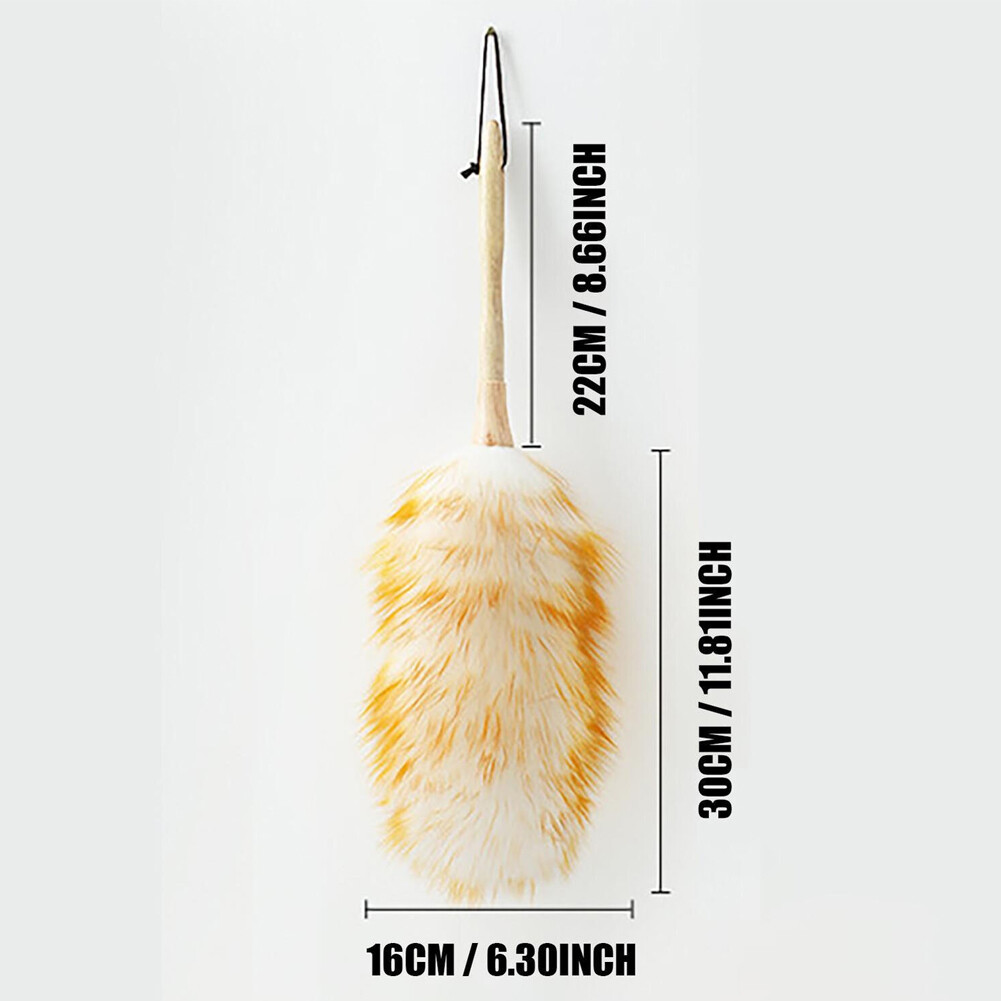 Artificial Ostrich Feather Duster Wool Duster Brush Anti Static Cleaning Tool US
