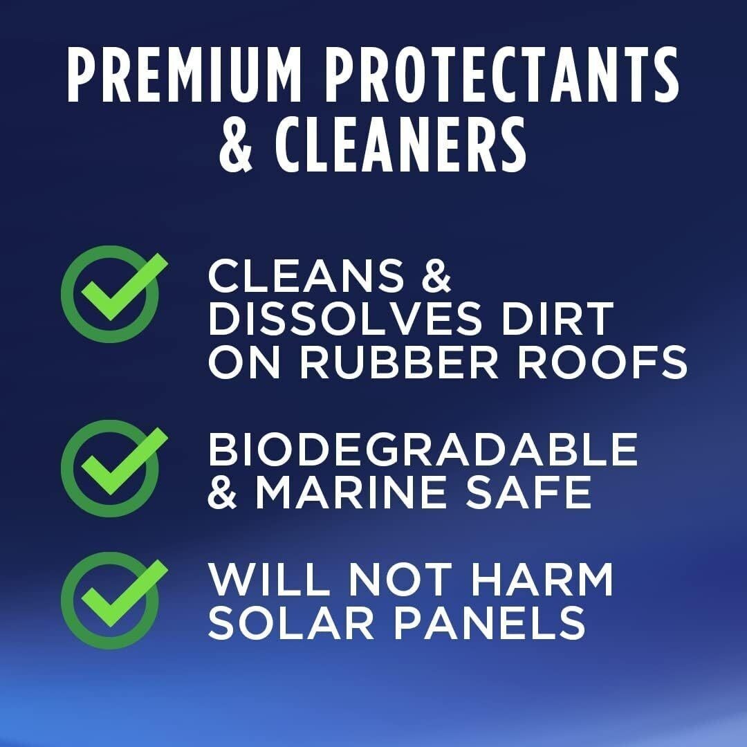 Rubber Roof Cleaner Safely Removes Build Up on The Roofs RVs Camper Pop-Ups New