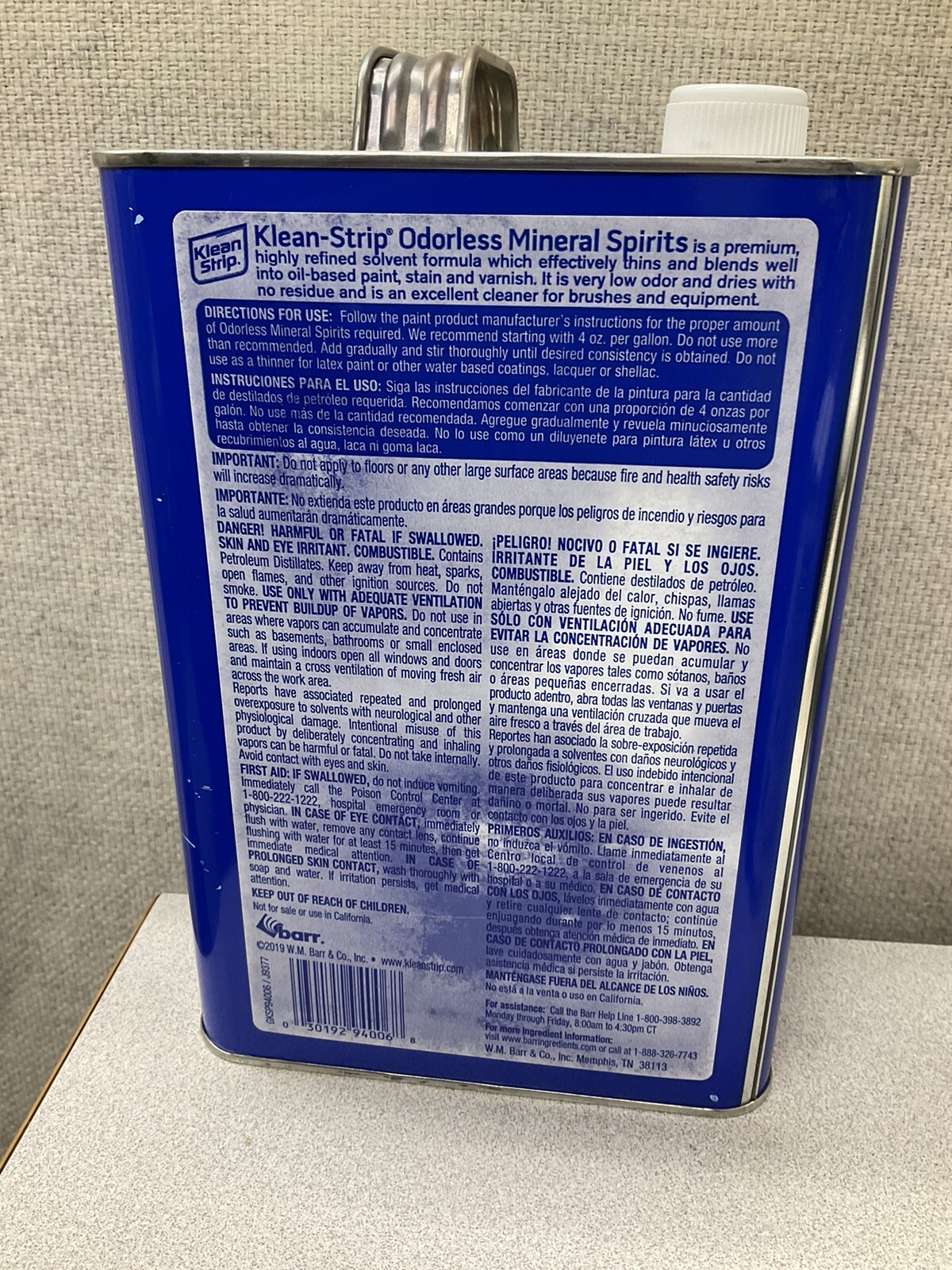 Klean-Strip GKSP94006P Klean-Strip 1 gal. Odorless Mineral Spirits