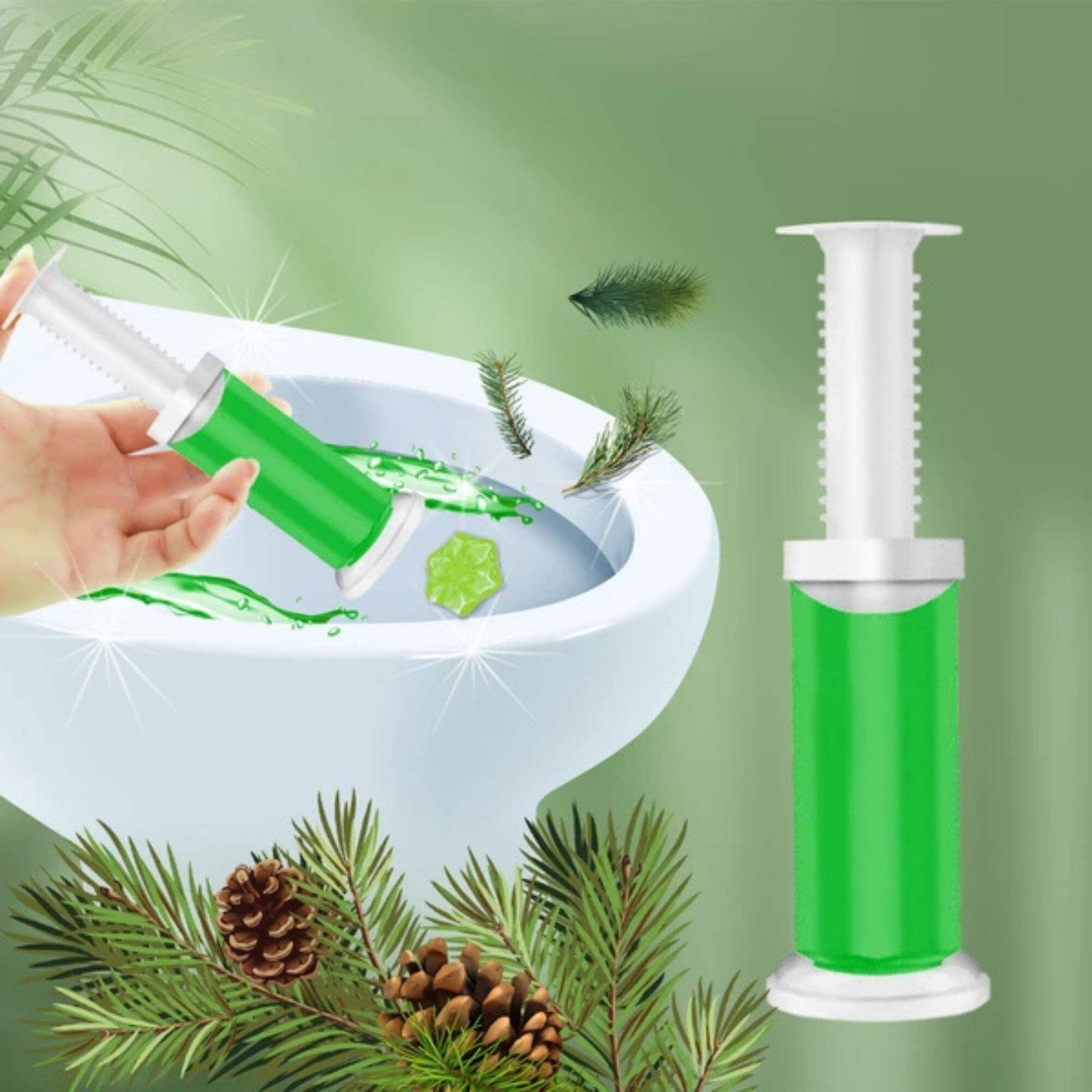 Air Fusion Pine Scent Toilet Cleaning Gel 14 Stamps 1.61oz 1 Pack