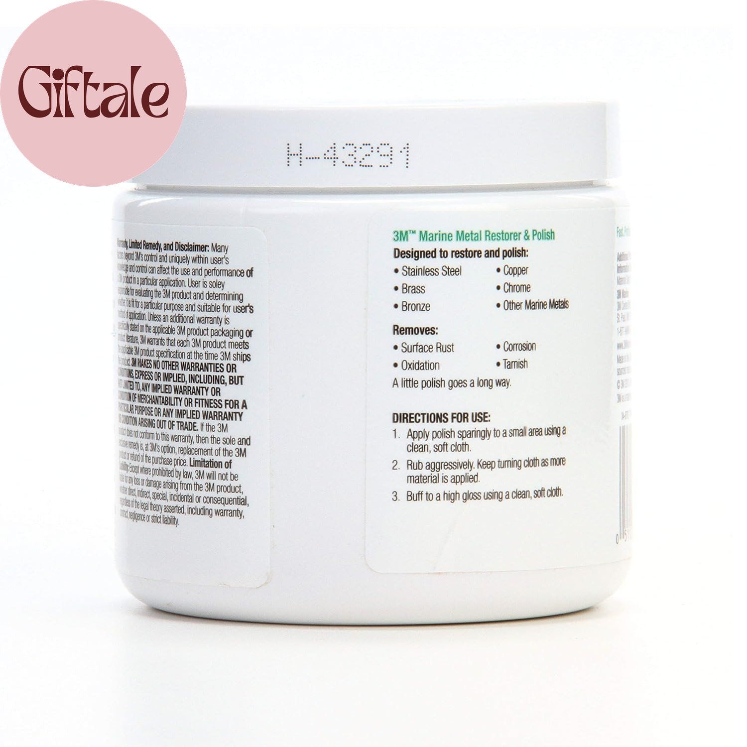 Metal Restorer and Polish, 09019, 18 Oz Paste