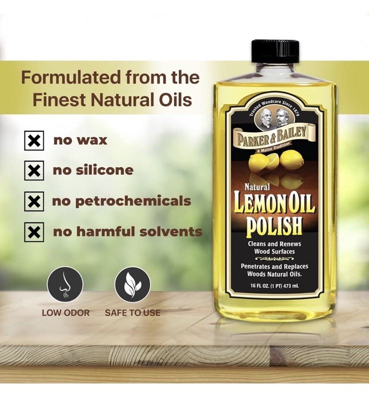 (2-Pack) PARKER & BAILEY LEMON OIL POLISH Furnitures Woods CONDITIONER CLEANER