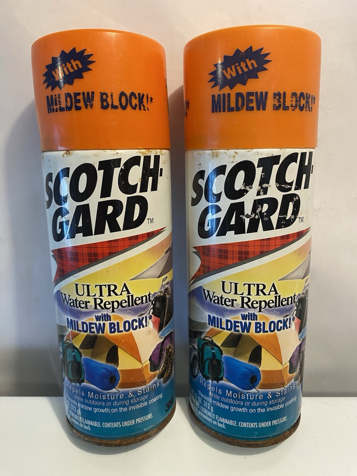2 X 2003 Scotchgard 11oz Ultra Water Repellent With Mildew Block New Very HTF