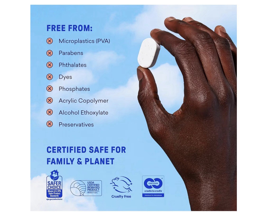 Blueland Dishwasher Detergent Tablets, Fragrance & Plastic-Free, 110-count