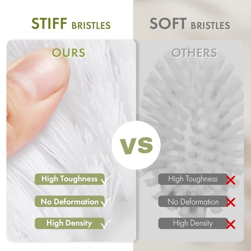 Scrub Brush for Cleaning Comfort Grip Bathtub Scrubber Stiff 2-Pack Black+grey