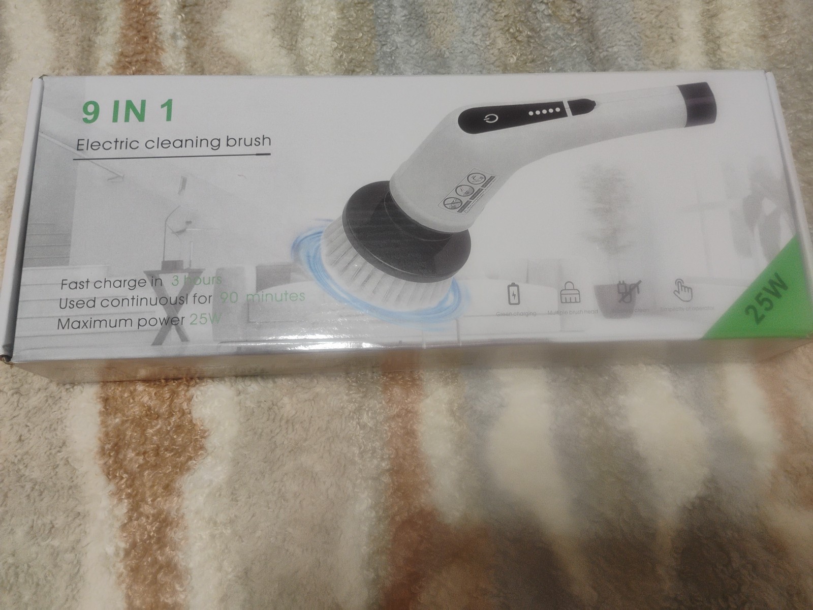 9 In 1 Electric Cleaning Brush 25 Watt High Power (New)