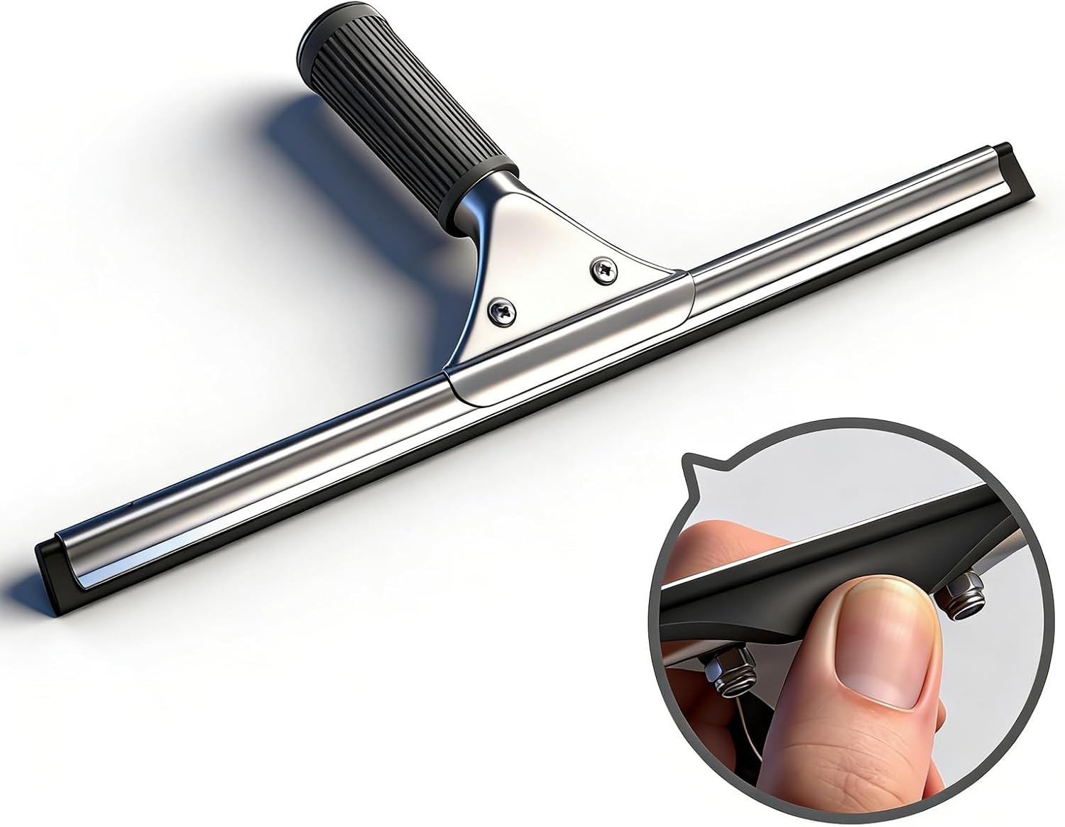 14-inch Squeegee for Shower Glass & Window Cleaning, Professional Stainless