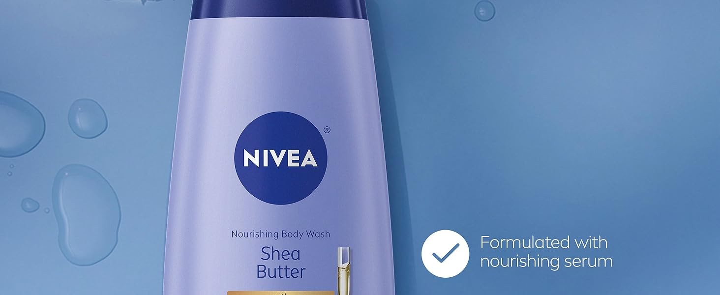 Nourishing Shea Butter Body Wash with Nourishing Serum, Body Wash for Women,