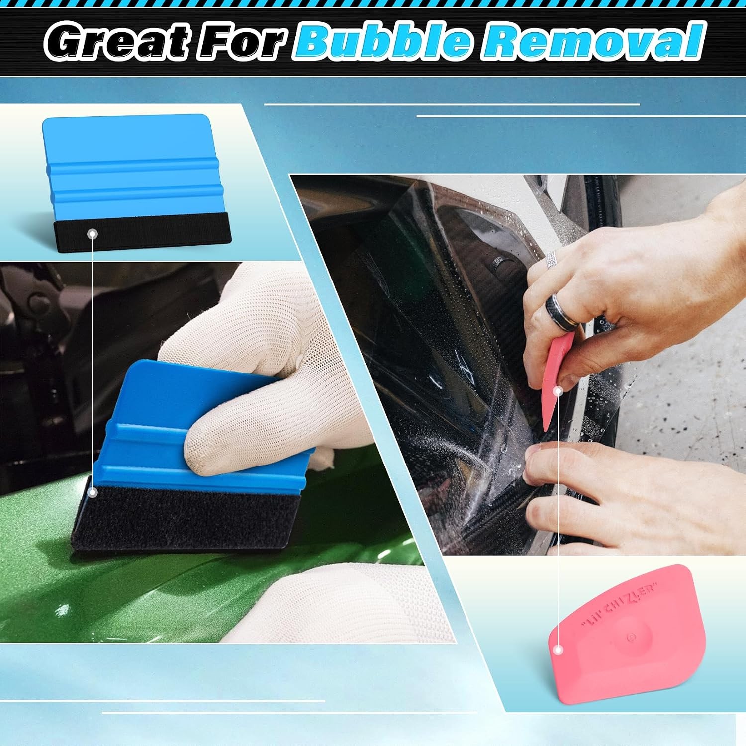 18 Pcs Window Tint Kit, Vinyl Wrap Tool Kit – Professional Window Tint Tools &