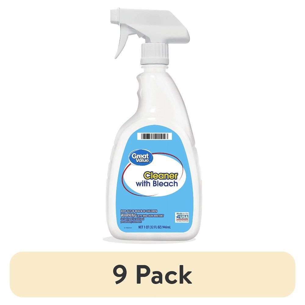 32 fl oz Bleach Cleaner Multipack of 9 Commercial Grade Cleaning Solution