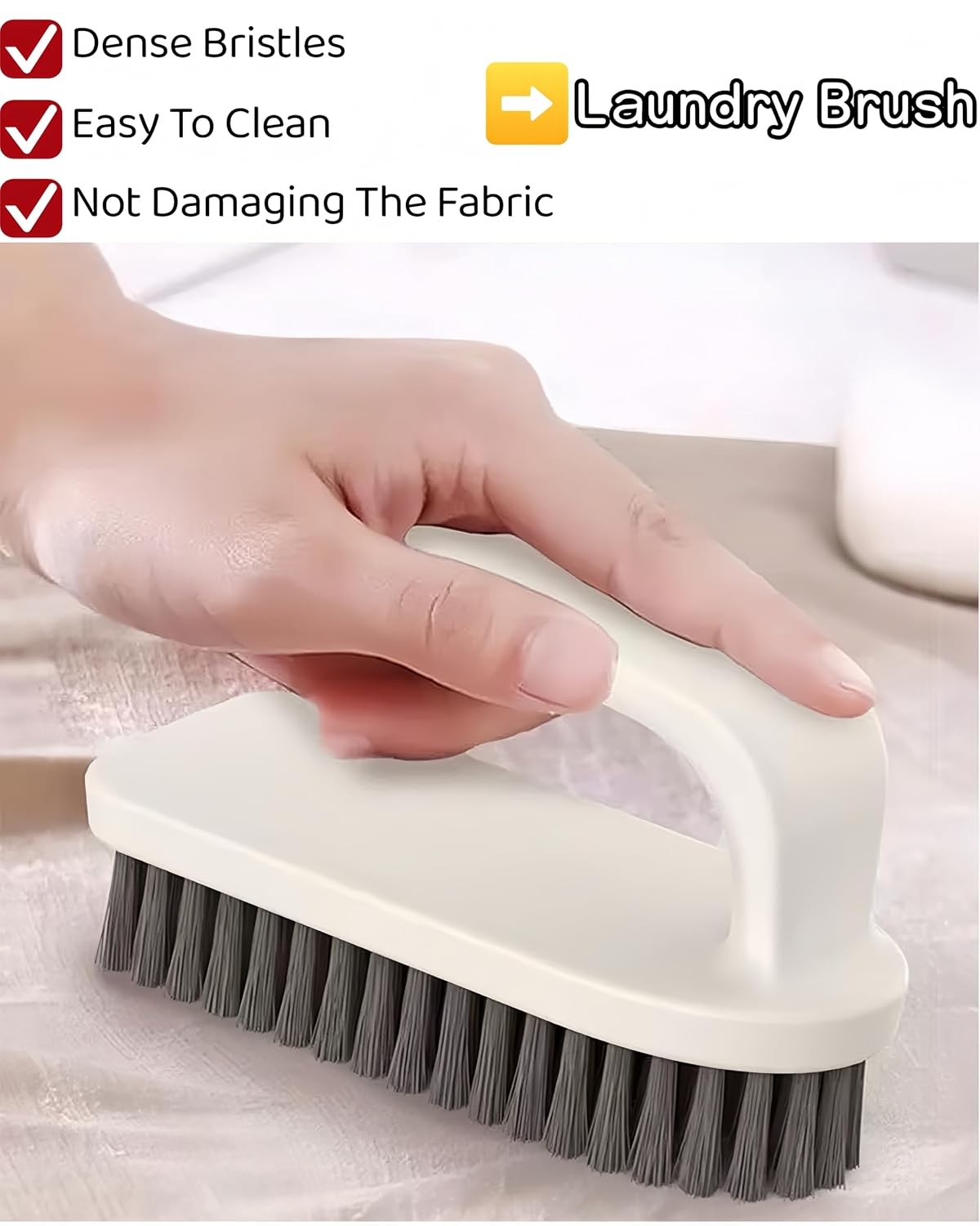 2 Pack Scrub Brush Laundry Cleaning Brush Soft Bristle Household Cleaning Brushe