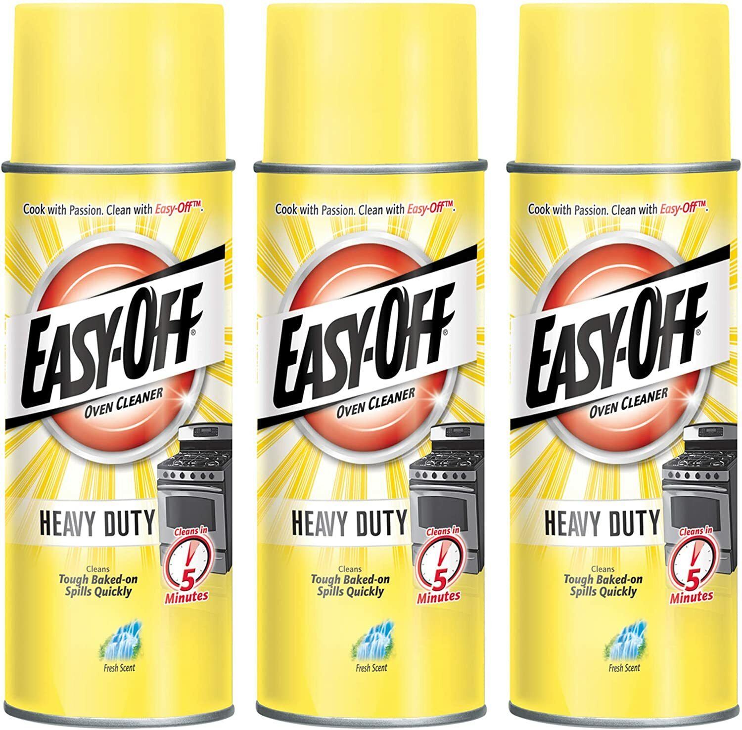 EASY-OFF 87979CT Heavy Duty Oven Cleaner, Fresh Scent, Foam, 14.5 oz Aerosol …