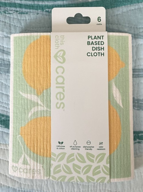 Cares Plant Based Household Cleaning Dish Cloth 6 Pack Prints NEW