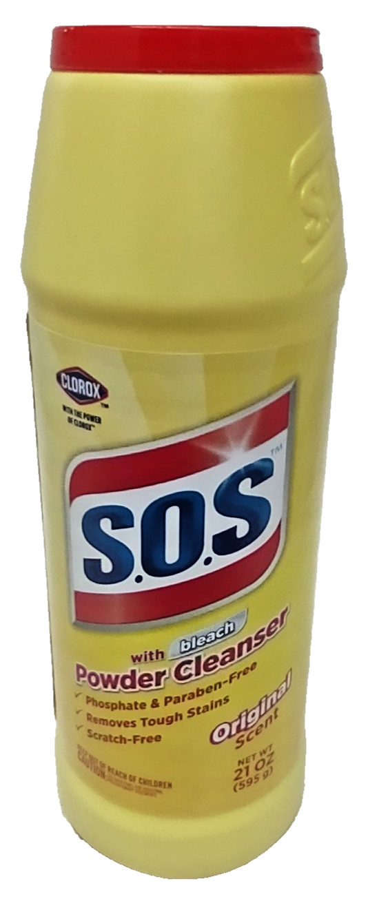 ( Lot 4 ) Clorox S.O.S Cleanser Powder w/Bleach Original Scent 21 oz Each Bottle