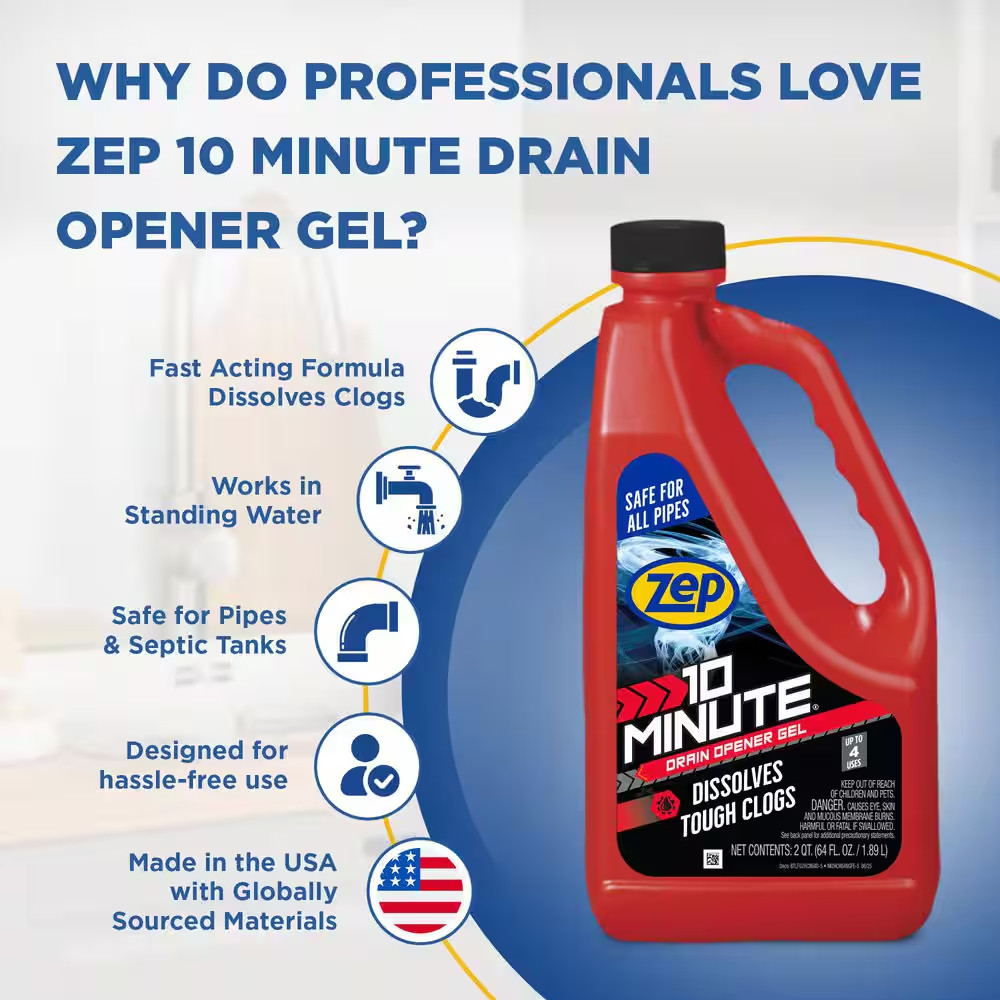 1 Gallon 10 Minute Clog Remover Drain Opener Gel
