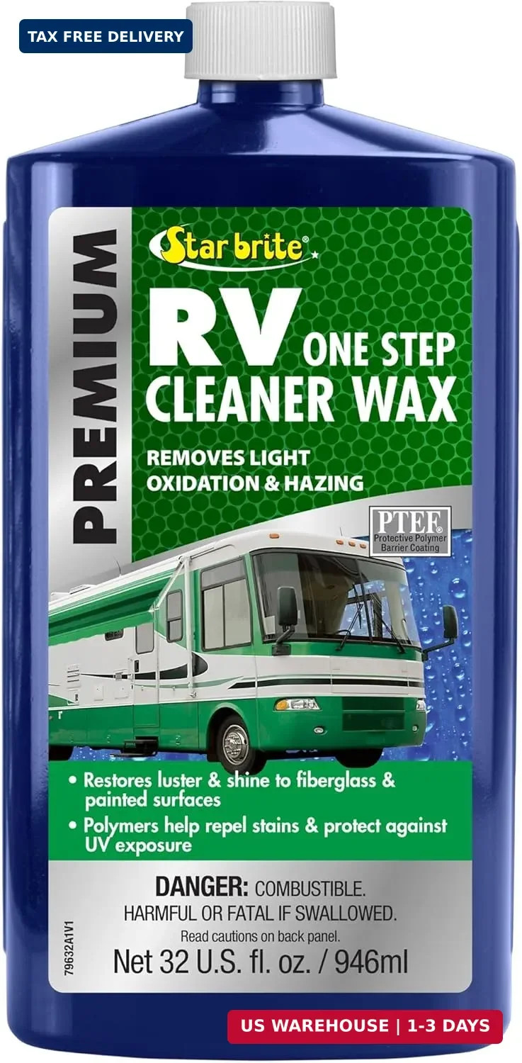 STAR BRITE Premium RV One Step Cleaner Wax – Cleans, Protects & Enhances RVs – R