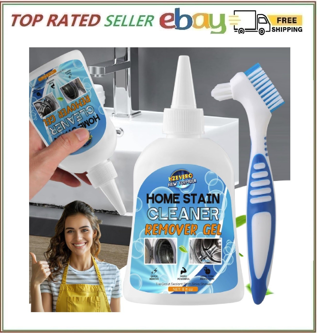 Mold Stain Remover Gel,Washing Machine Cleaner Front Load Washer Gasket Mold Rem