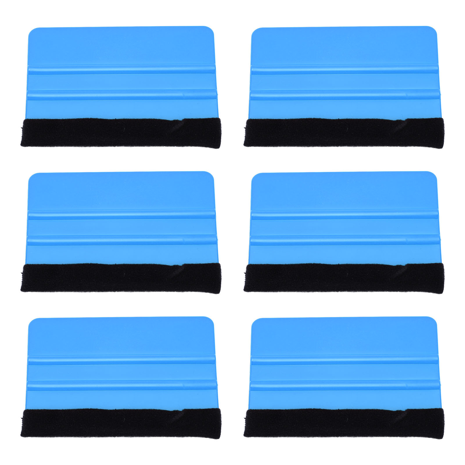 10 X Car Vinyl Scraper Scratch Resistant Professional Vinyl Felt Squeegee Blue