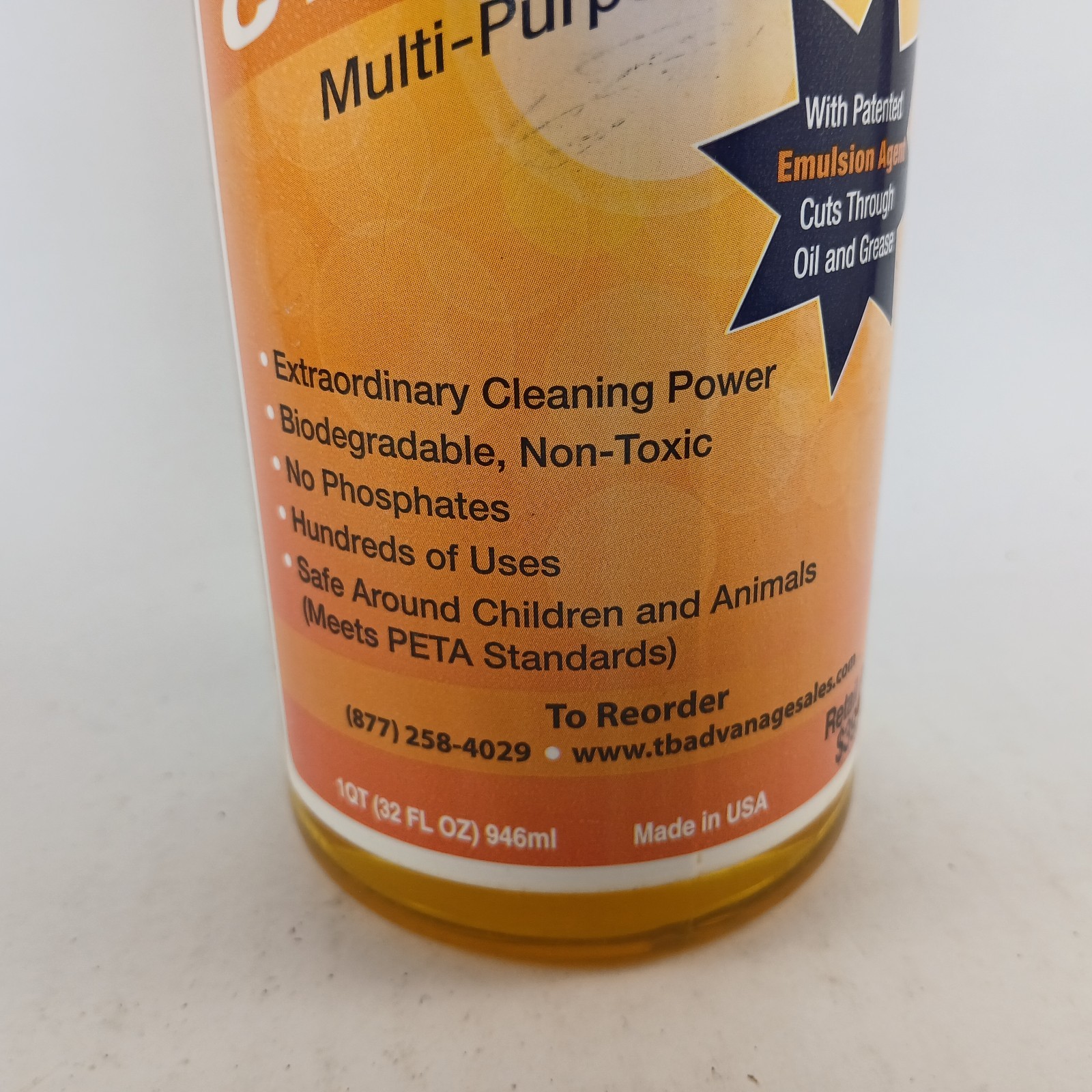 Advanage 20X Household Cleaner Concentrate Refill Citrus All Purpose 32 oz 3/4