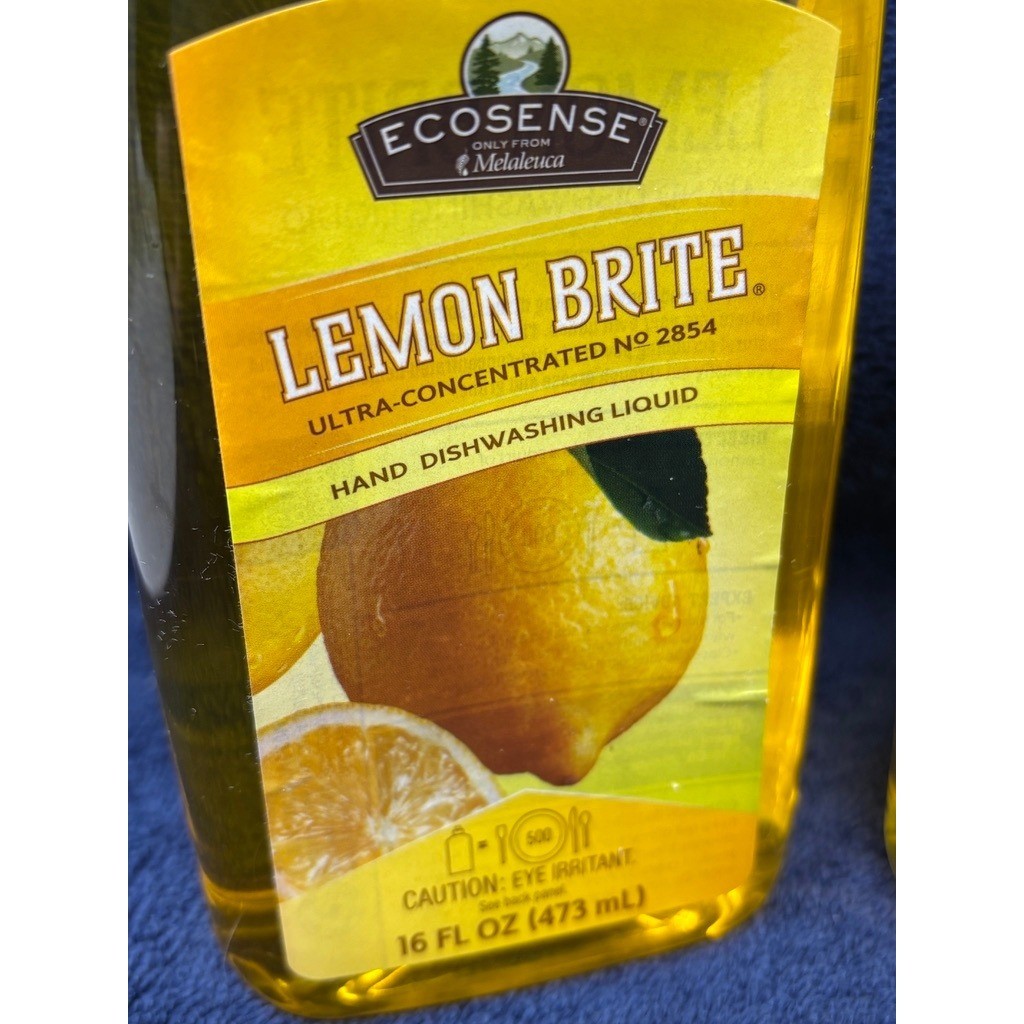 2 ECO.SENSE Lemon Brite Ultra Concentrated Hand Dishwashing Liquid 16 Fl Oz