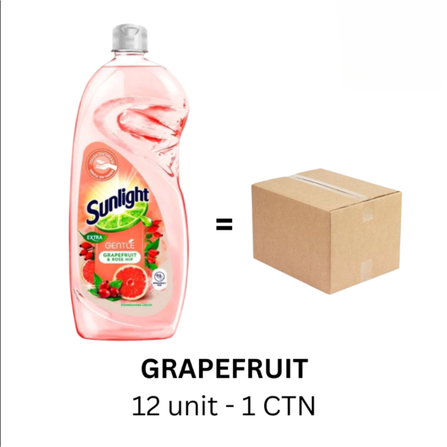 800ml x 12 Bottles – 1 Carton Sunlight Dishwashing Liquid, 7 Variants
