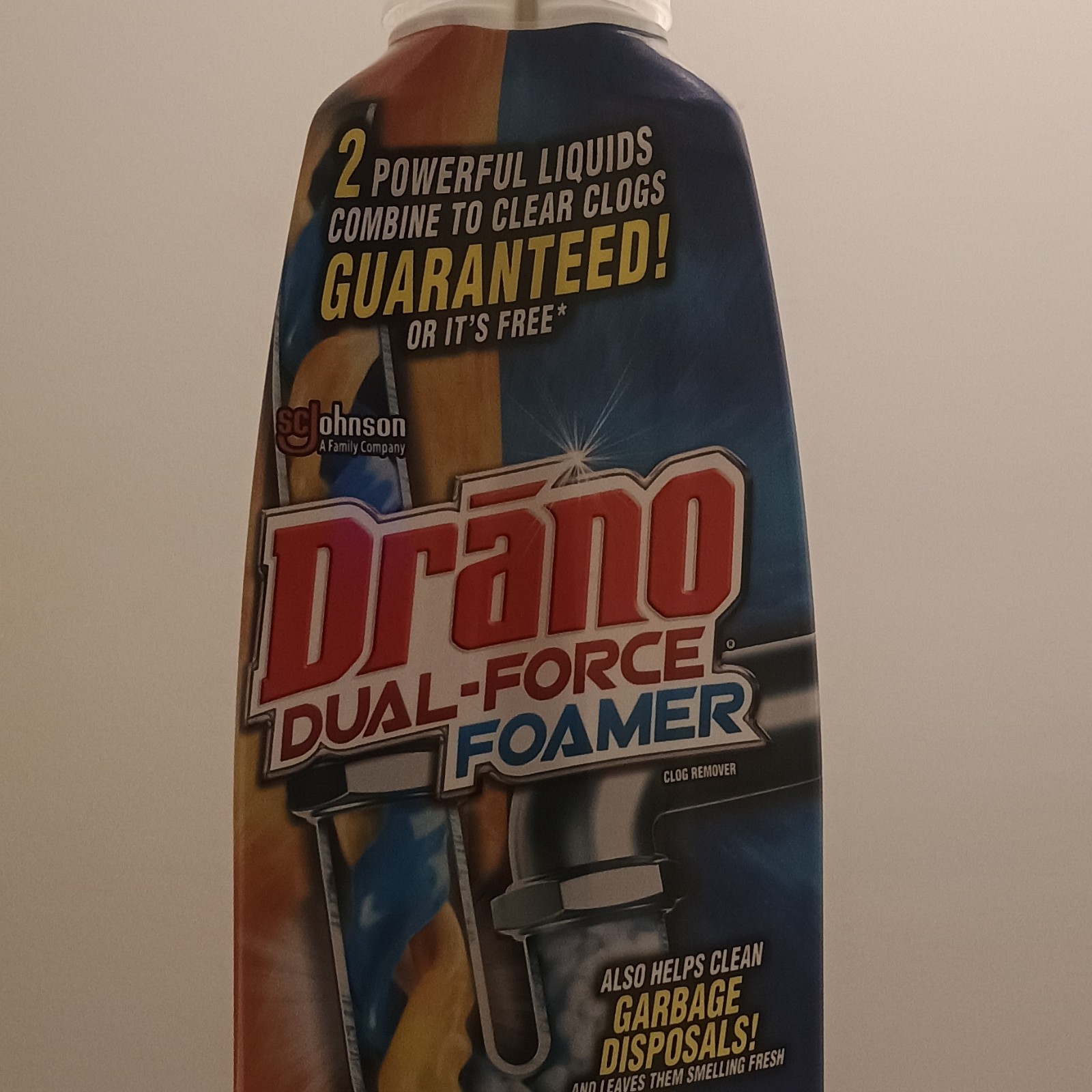 Drano Dual-Force Foamer Clog Remover Foam Formula For Sink/Drain Clogs 1 Pack