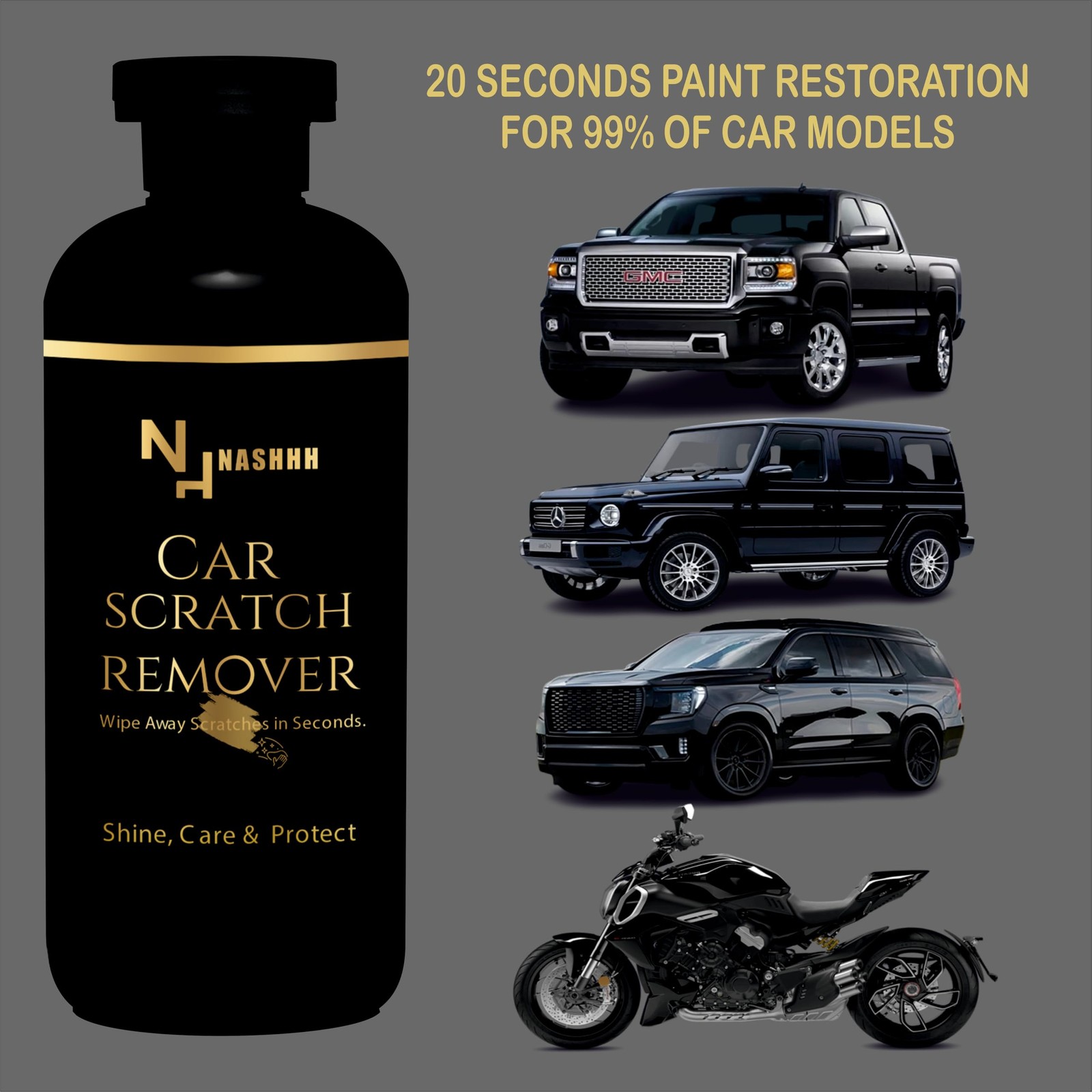 Car Scratch Remover Removes Heavy and Deep Scratches Swirl & Scuffs All-in-On…