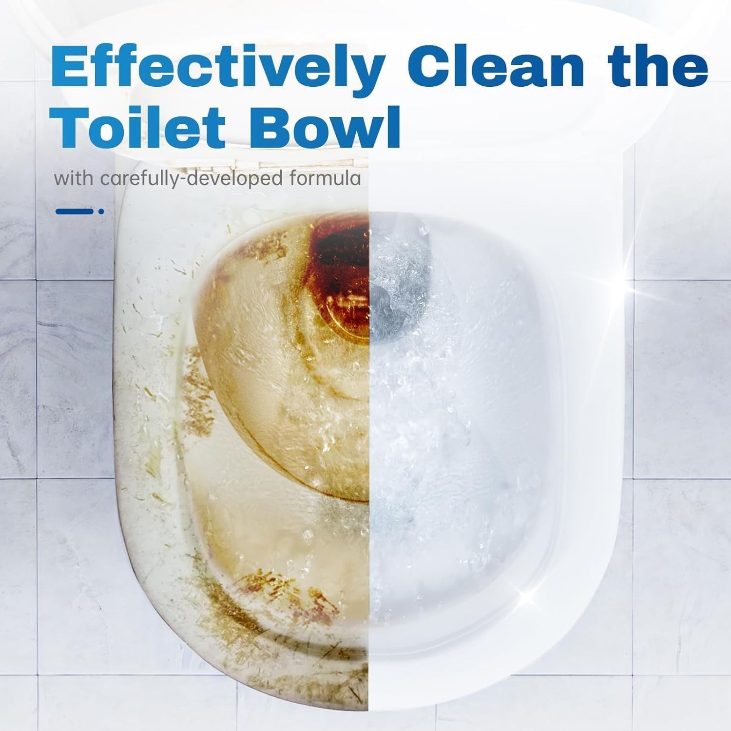 Bleach-Infused Toilet Bowl Cleaner Tablets – 40 Pack for Stains & Odor Control