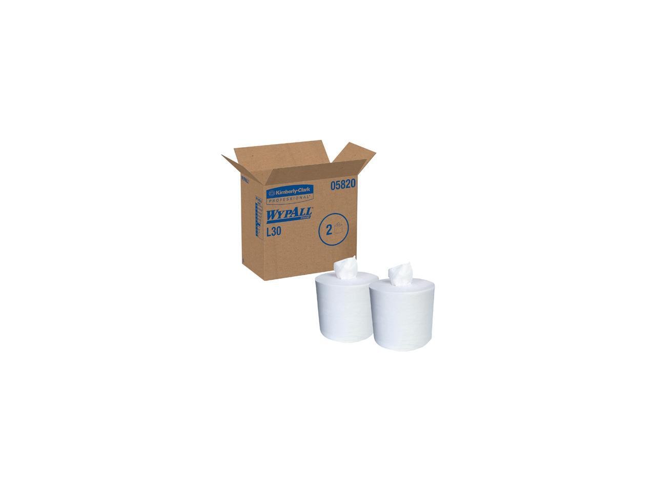 WypAll L30 DRC Towels (05820), Strong and Soft Wipes, Center-Pull Rolls, White,