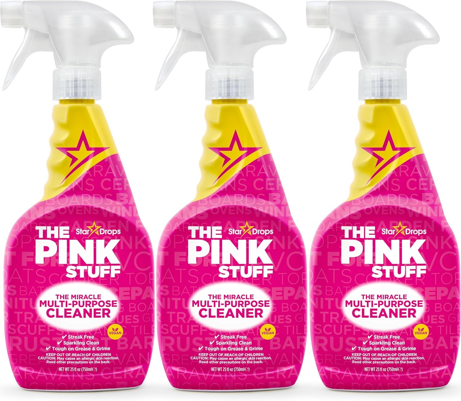 – The Pink Stuff – The Miracle Multi-Purpose Cleaning Spray 750ml 3-Pack Bund…