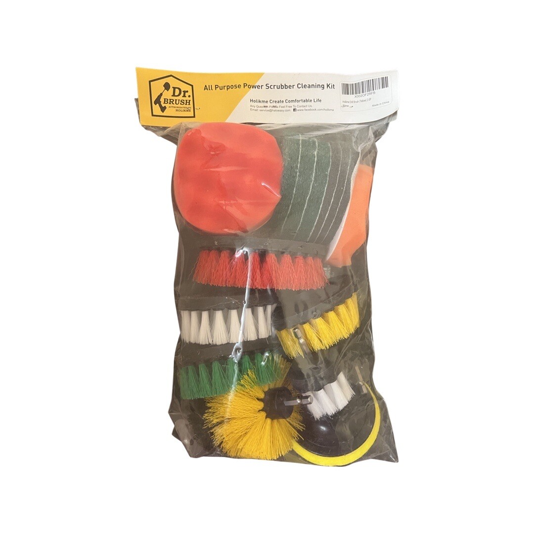DR BRUSH Authorizated By HOLIKME All Purpose Power Scrubber Cleaning Kit 25pcs