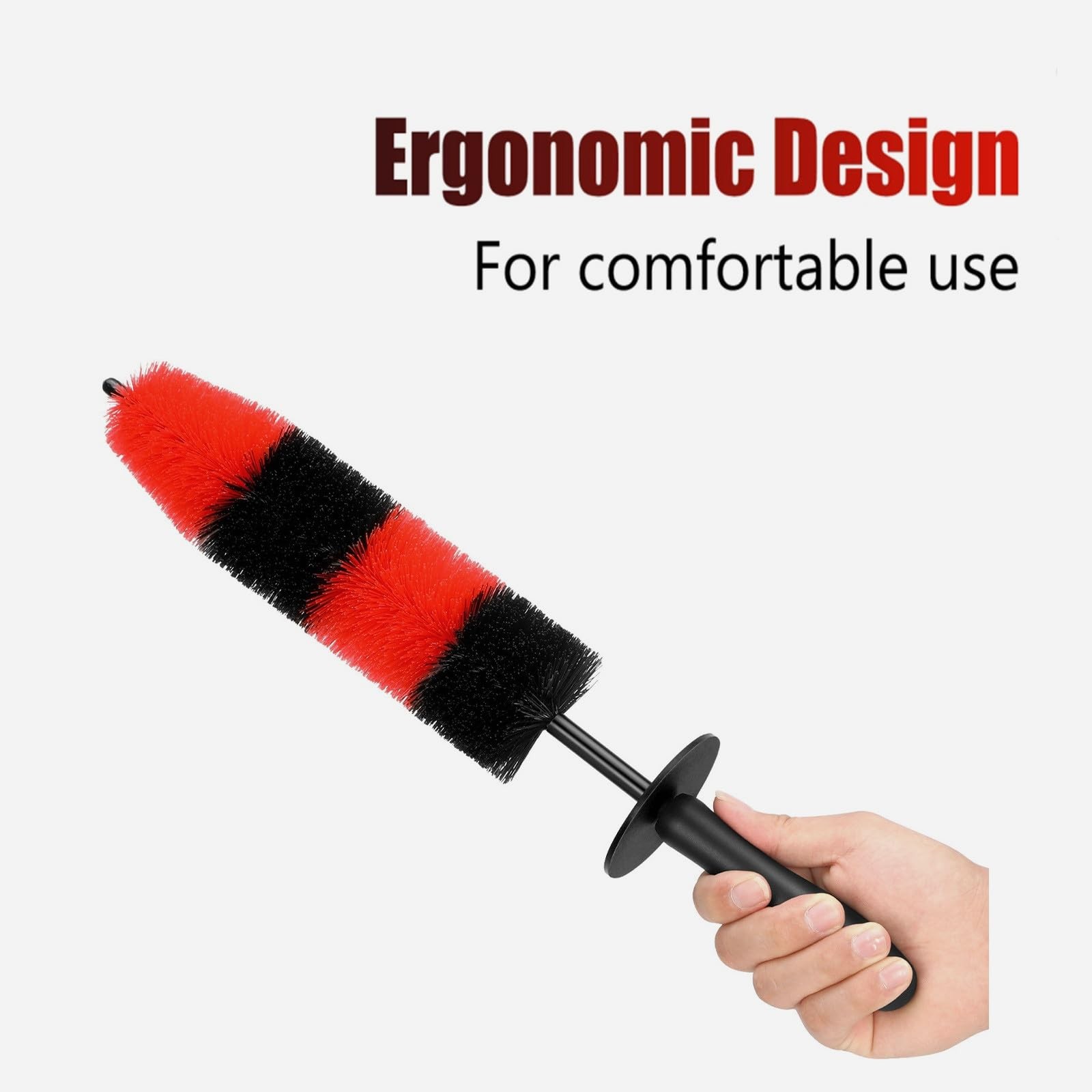 Wheel Rim Brush, Soft Bristle Long Car Tire Detailing Washing Tool for Exhaus…