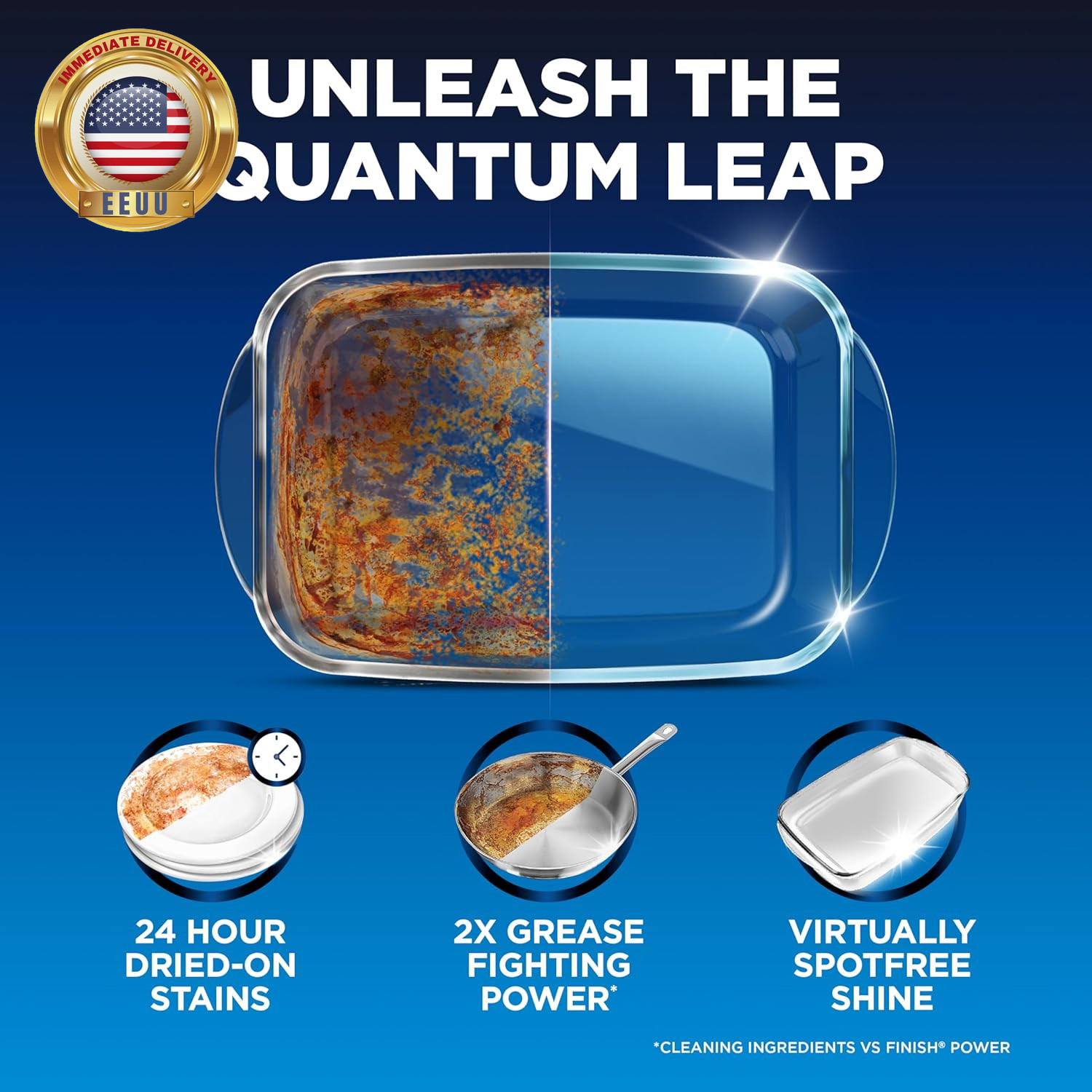 Quantum Dishwasher Pods, No Pre-Rinse Dishwasher Detergent Soap Removes 24HR Dri