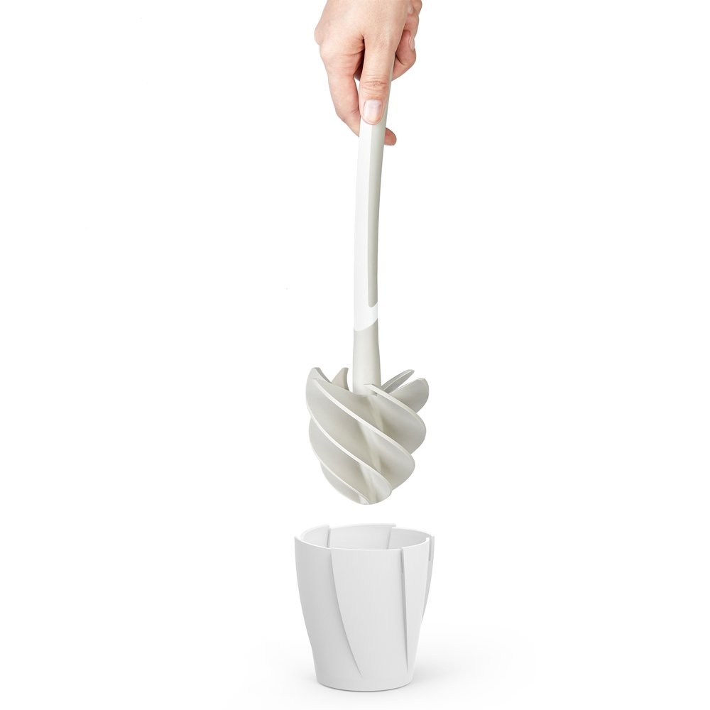 Products 17253 LOOEEZ Hygienic Toilet Squeegee/Brush, White with Grey