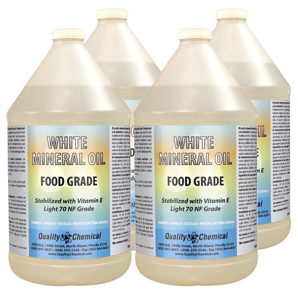 Mineral Oil 70 Food Grade, Light NF Grade – 4 gallon case