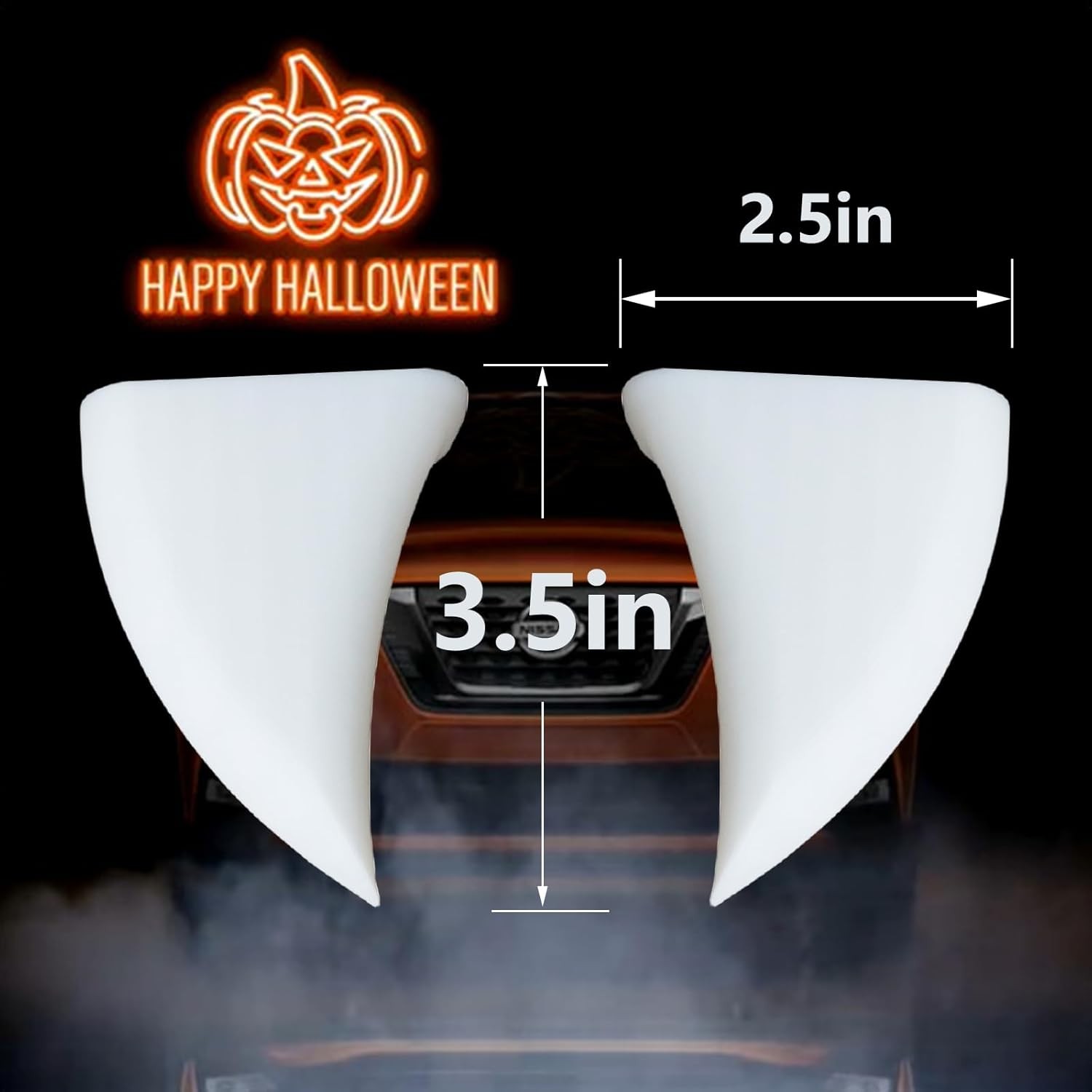 Halloween Decoration Car Teeth for Cars, Truck, or SUV, Vampire Fangs Teeth for