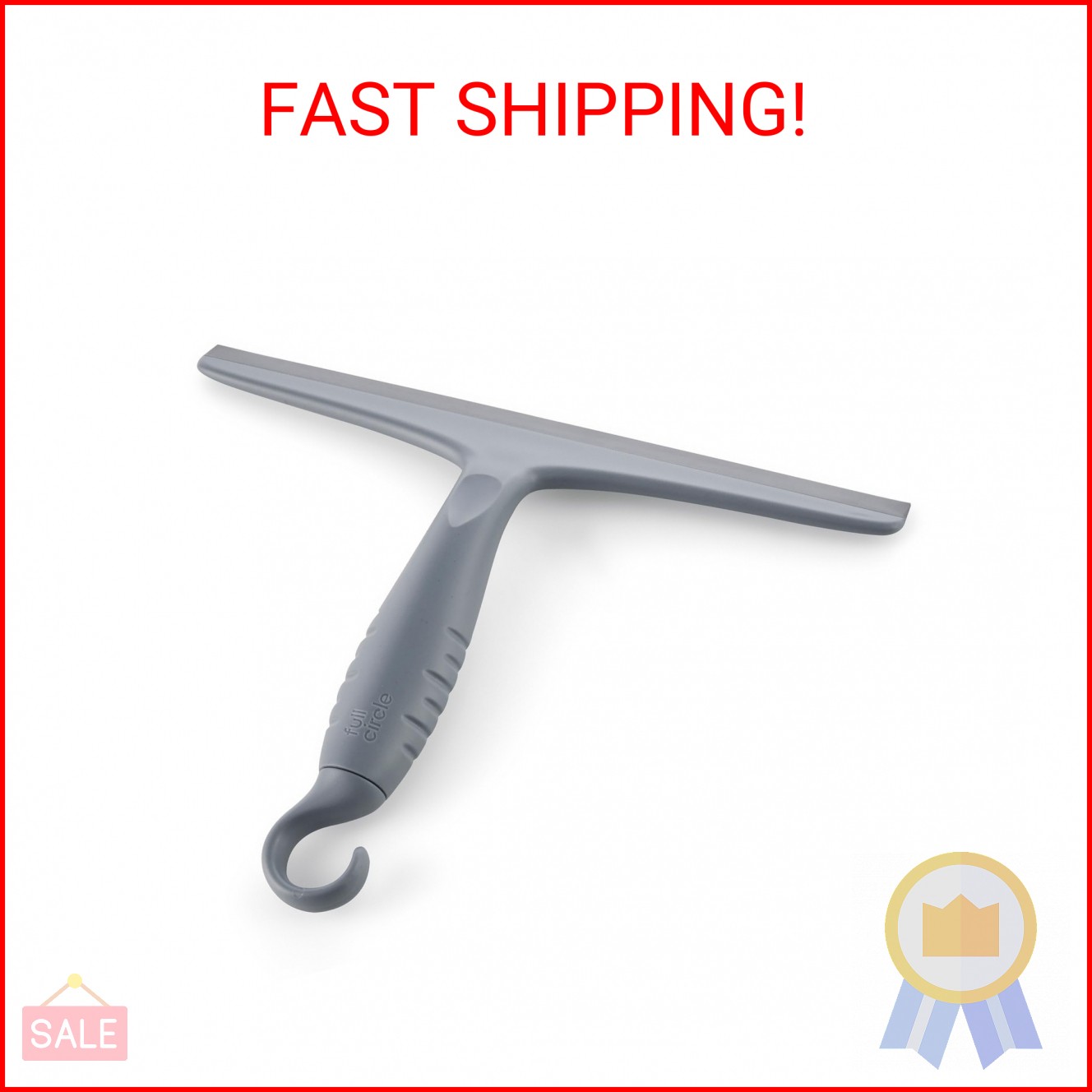Full Circle Clean Ocean Squeegee – Recycled Plastic Shower & Glass Squeegee for