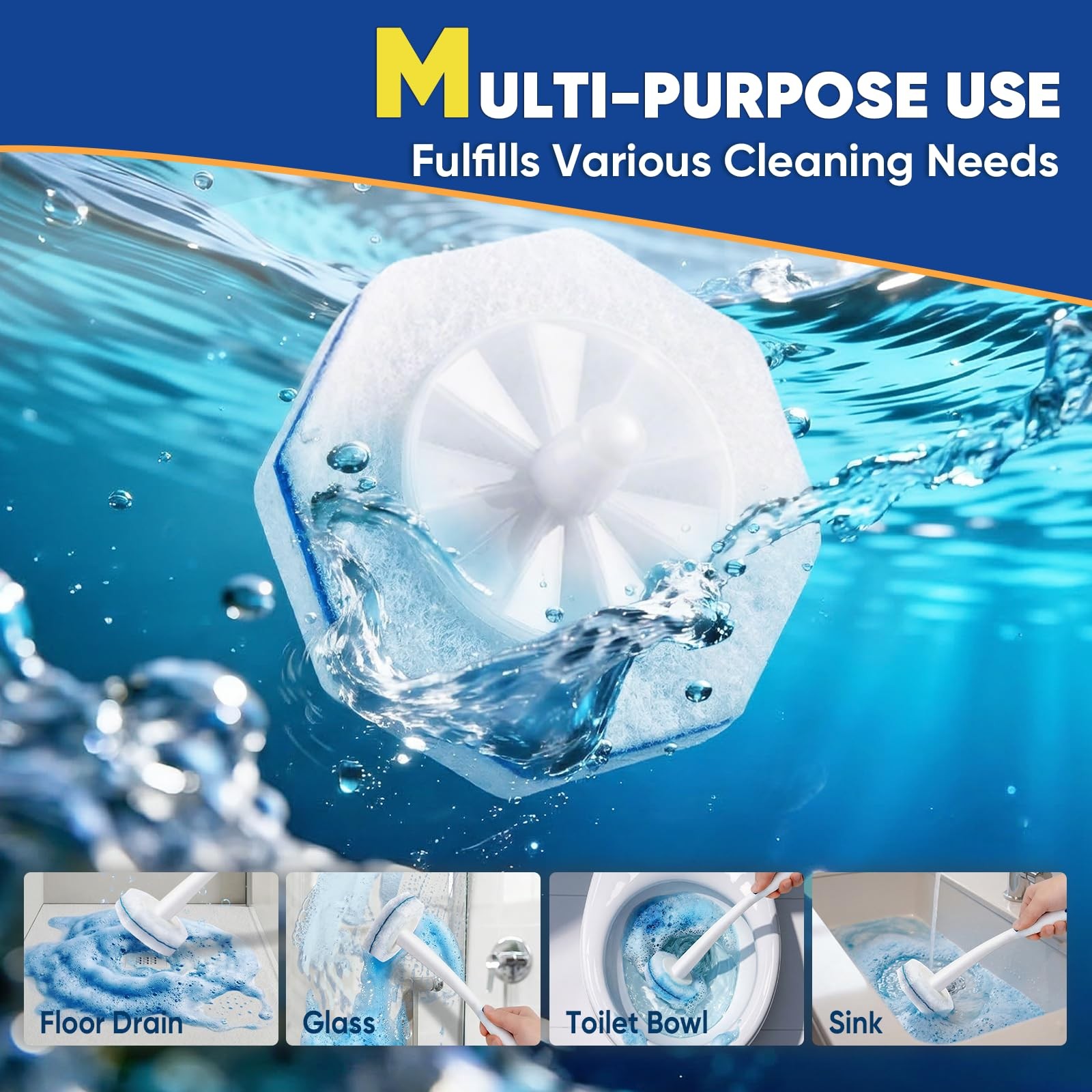 HHXI 60Ct Disposable Toilet Brush Refills, Toilet Bowl Cleaner Refills, Bathr…