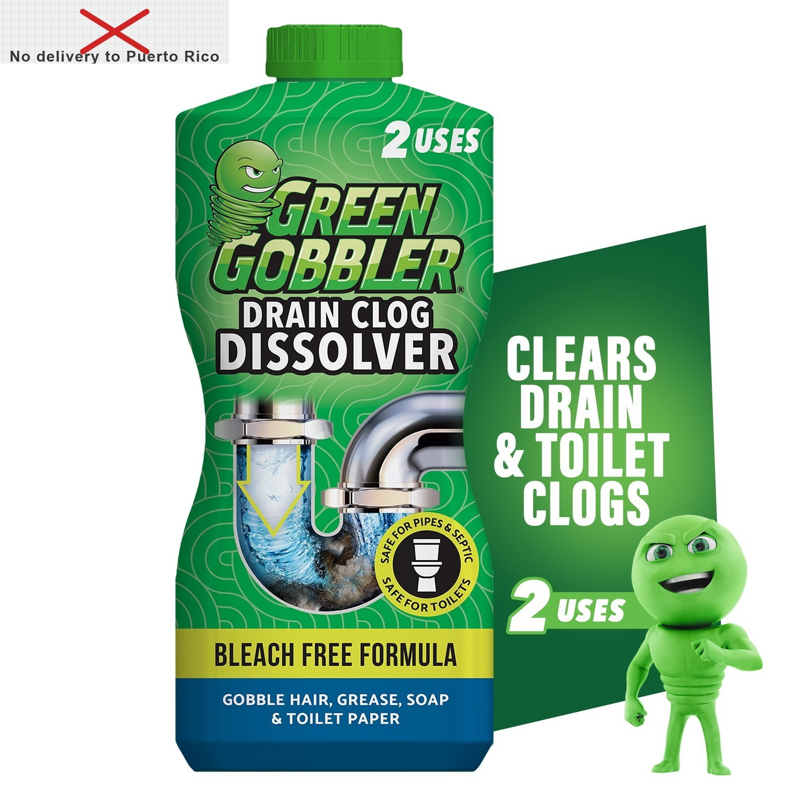 Drain Clog Dissolver, Drain Opener-Cleaner ,Toilet Clog Remover, 31 Oz