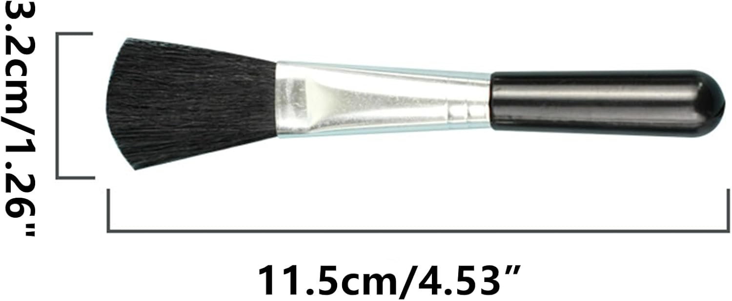 Elegant Black 2-Pc Duo: Plant Leaf Cleaner & Miniature Moss Brush for Gardens