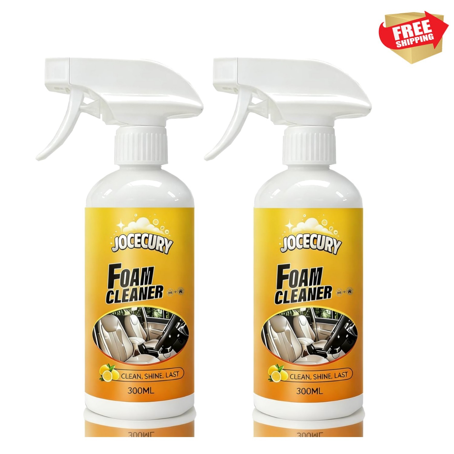 2Pcs Multi-Purpose Foam Cleaner, 600ML Car Interior Cleaner for Leather Seats…