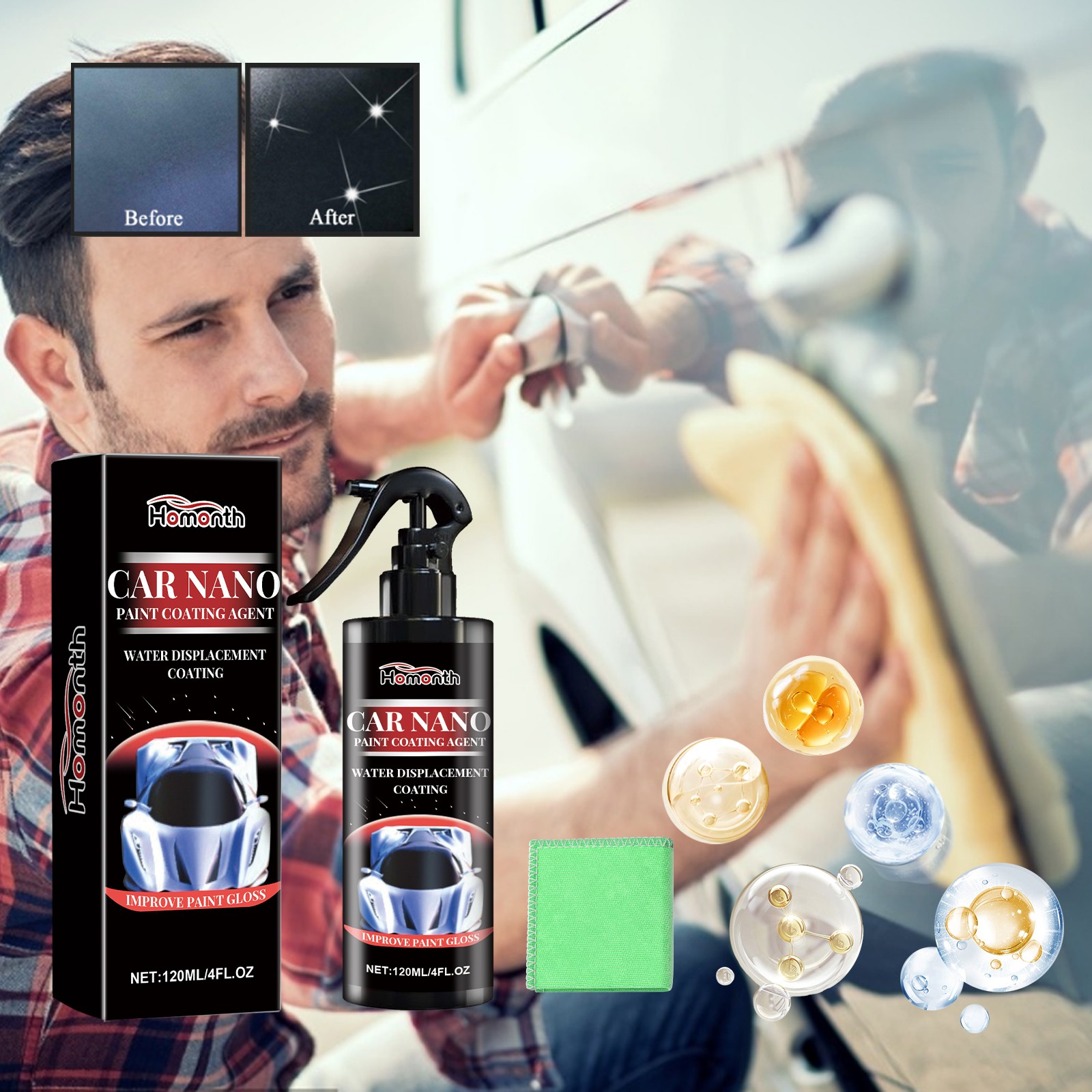 Car Nano Spray Paint Protection Polish Shine Coating Detailer Universal Use