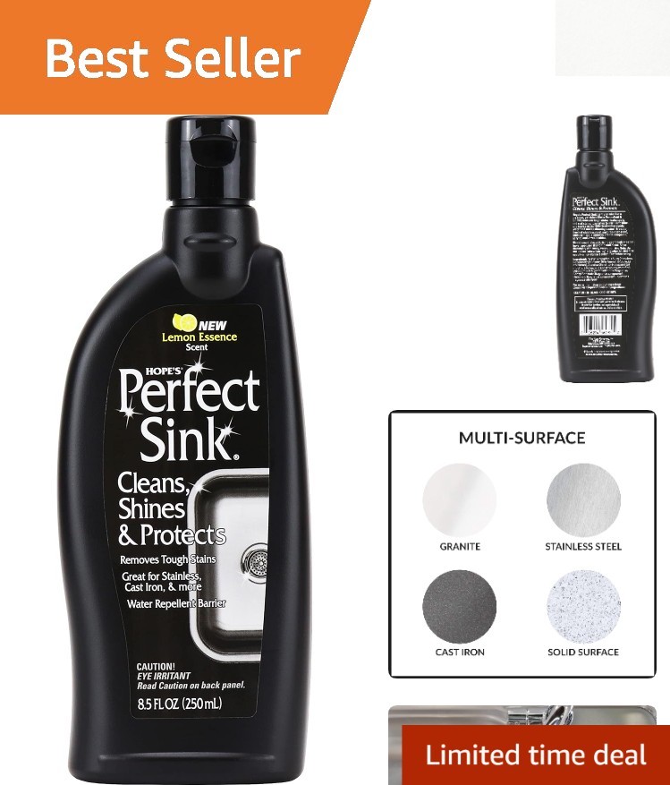 Restorative Sink Cleaner & Polish for Cast Iron and Stainless Steel – 8.5 Fl Oz