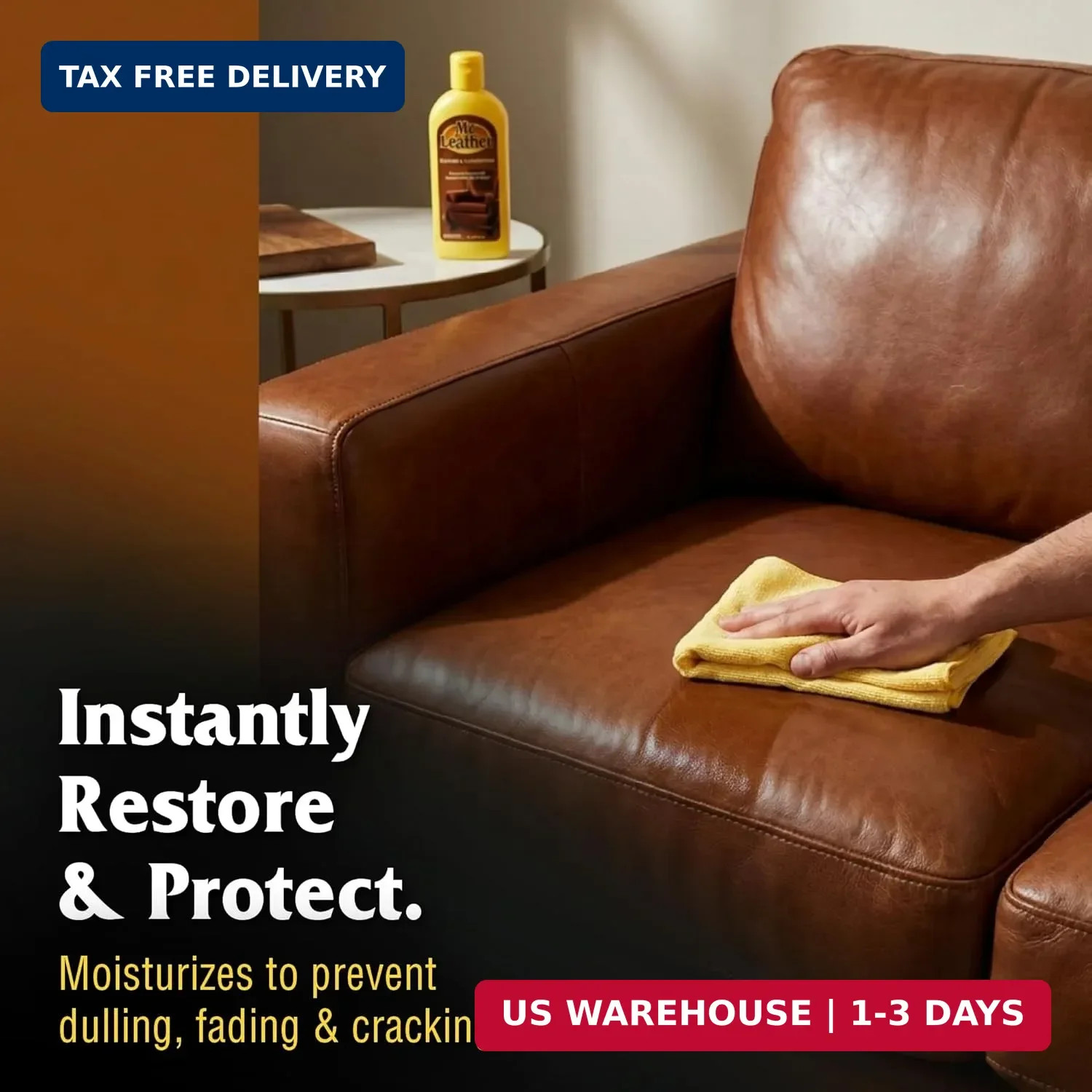 MR. LEATHER Cleaner and Conditioner (8 oz) – Restores & Protects All Leather wit