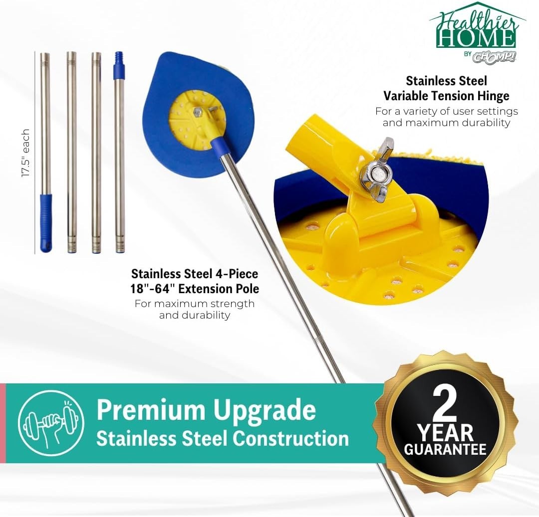 5 Minute CleanWalls Wall Washer – Telescoping Duster