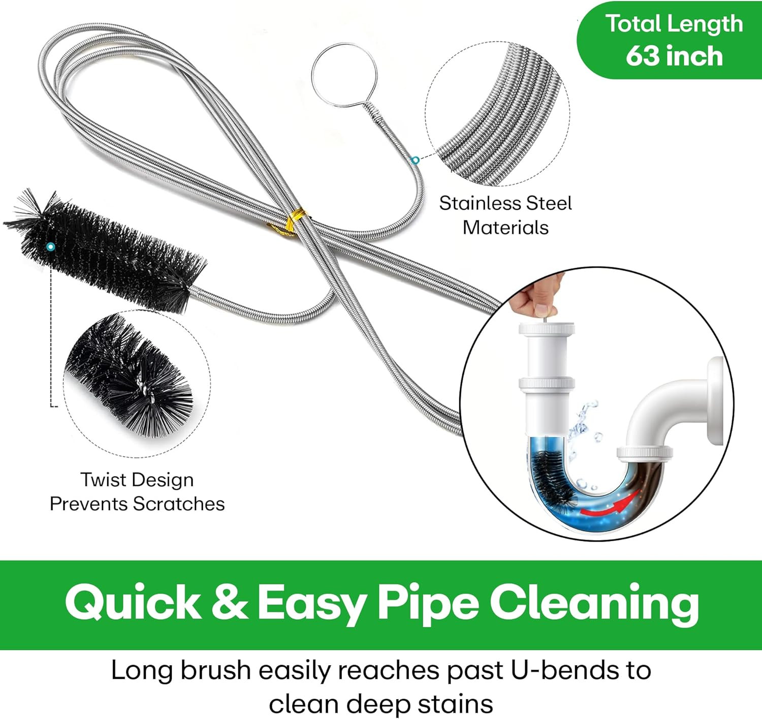 AC Drain Line Cleaner | Free Drain Brush | 32 Oz | 12 Month Supply | US Made | U