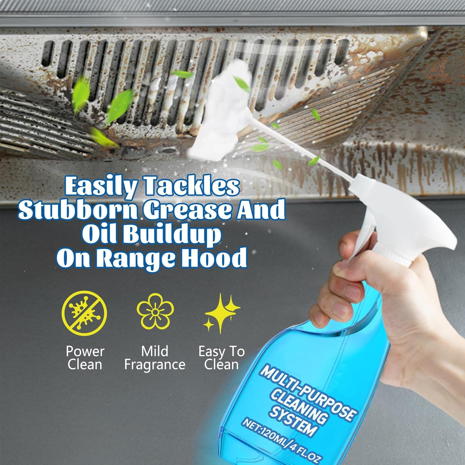 ANRUI Upgraded Splash Foam Spray Tablets with Bottle for All-Purpose Cleaning