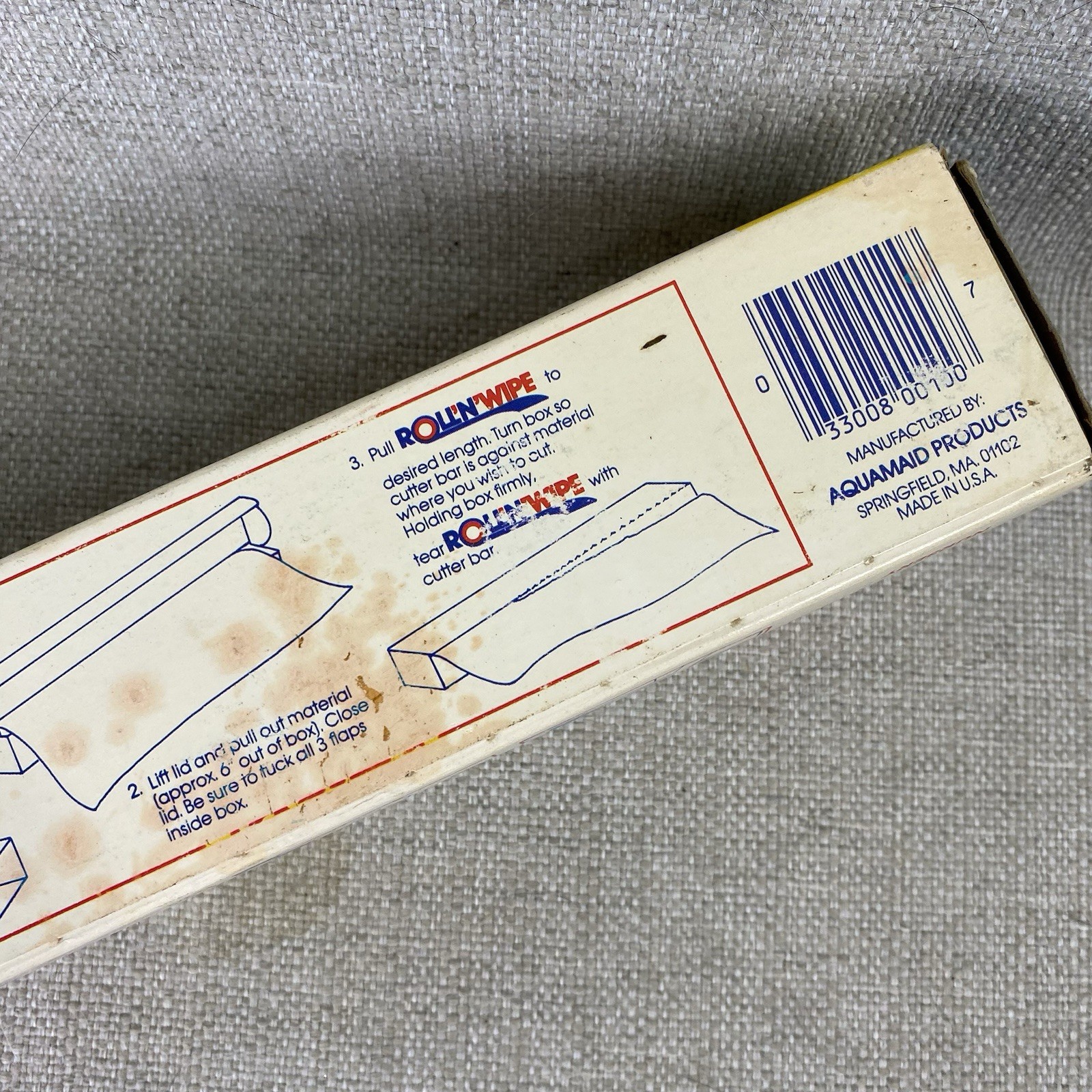 Vintage Roll ‘N Wipes Cloths Reusable Towels Handi Wipes 18 feet x 11 3/4″ NOS